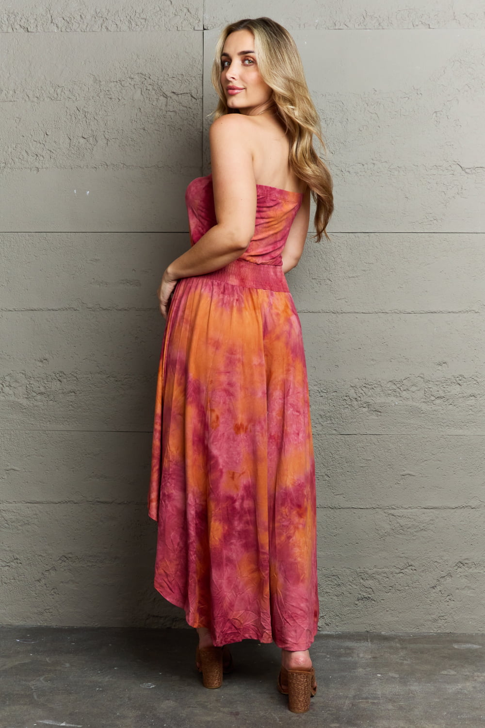 Ninexis In The Mix Sleeveless High Low Tie Dye Dress - store name